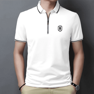 Half sleeve white color polo shirt for man's