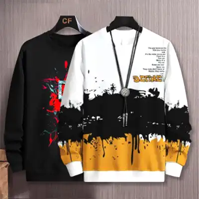 Full Sleeve Sweatshirt 2 pcs for Men's