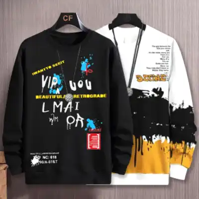 Full Sleeve Sweatshirt 2 Pcs in print for Men's