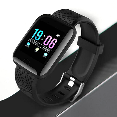 Waterproof smart watch 116 with heart rate blood pressure monitoring